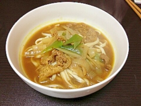 夜食にさらりカレーうどん